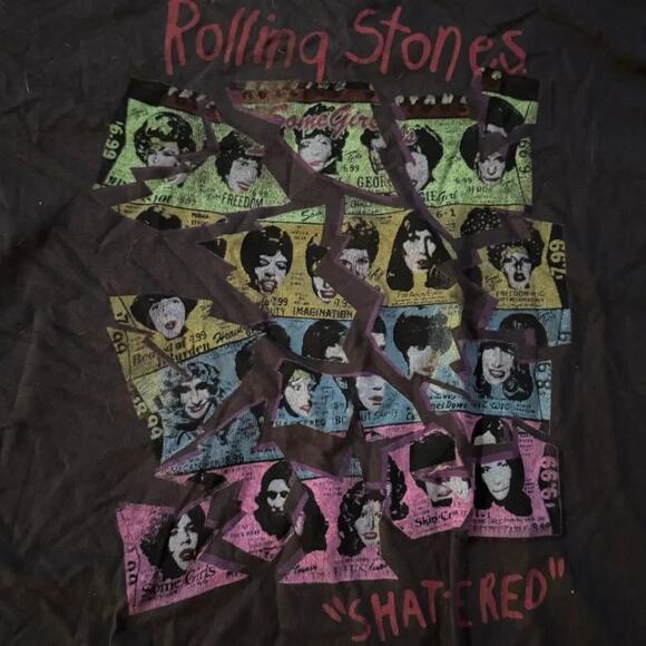 JUNK FOOD Rolling Stones Shattered T-Shirt Tee Size XL - Picture 6 of 8